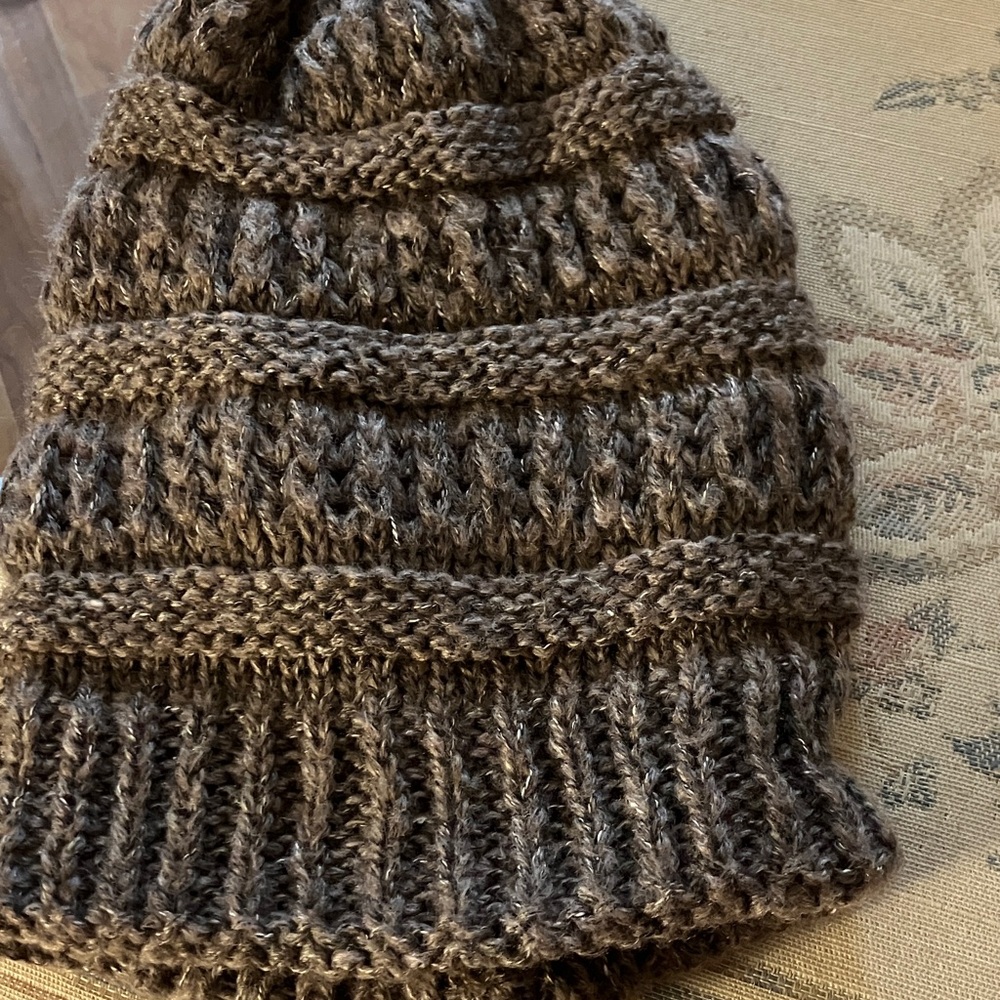 Chunky Knit Brown Beanie